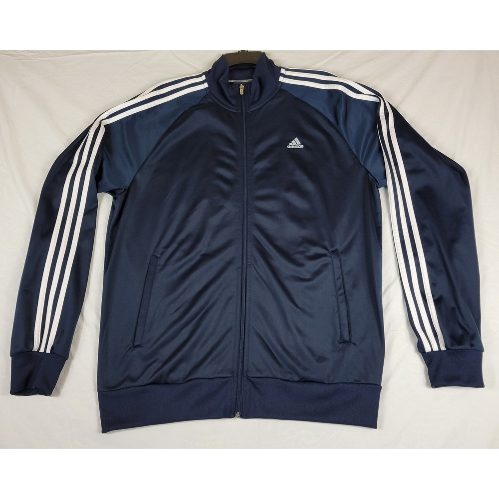 Adidas Mens Clima365 Track Jacket Navy Blue Full Zip E14896 Size Large